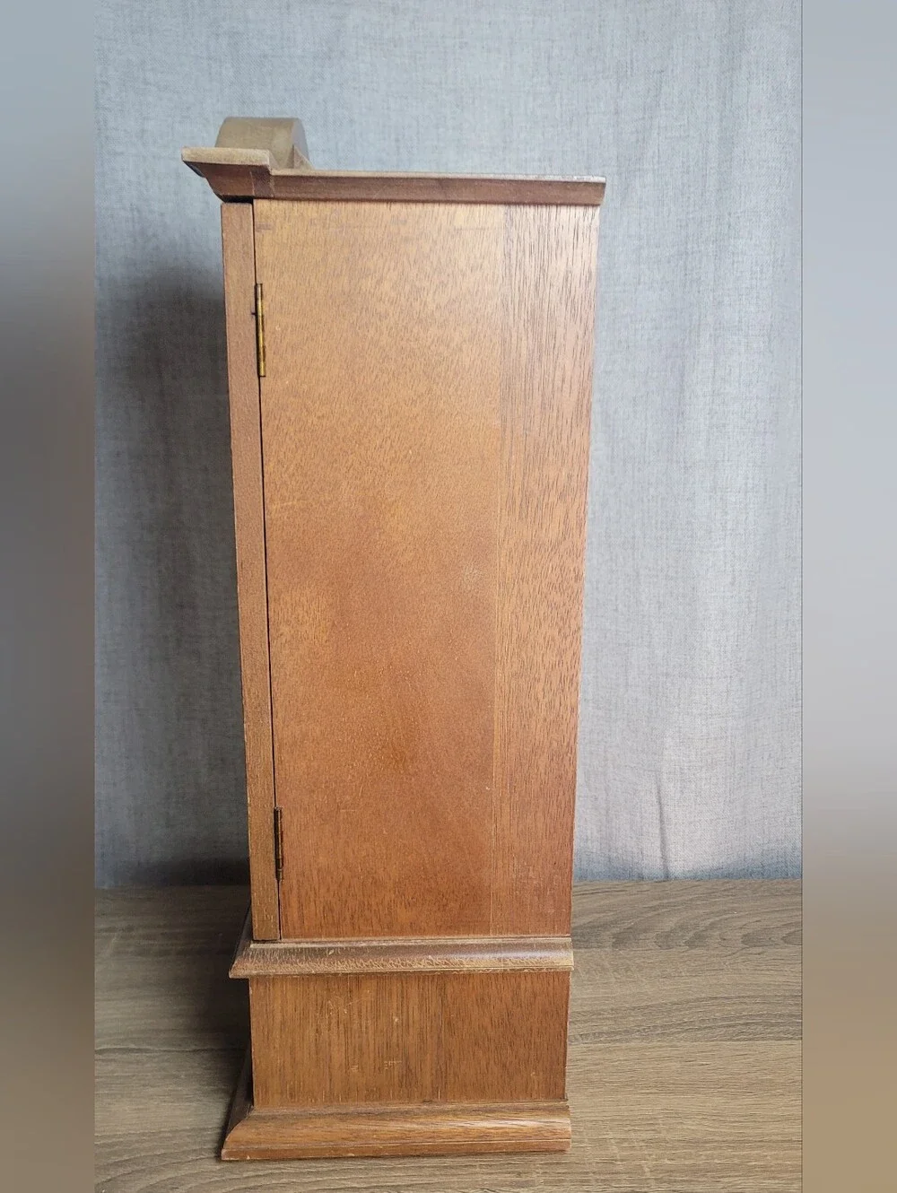 Vintage Wooden Tabletop Jewelry Armoire Cabinet Large Jewelry Box